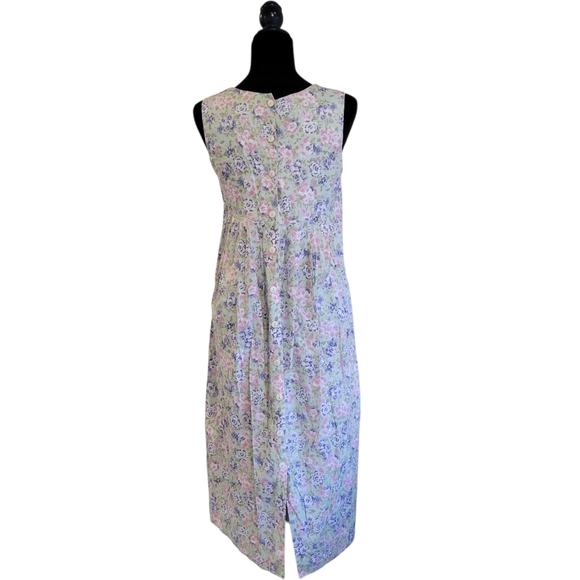 Laura Ashley Floral Dress W Pockets Size 8 - Picture 3 of 6